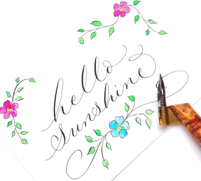 'Mothers' Day weekend .......................'Gorgeously Swirly Calligraphy' with Claire from by Moon and Tide 